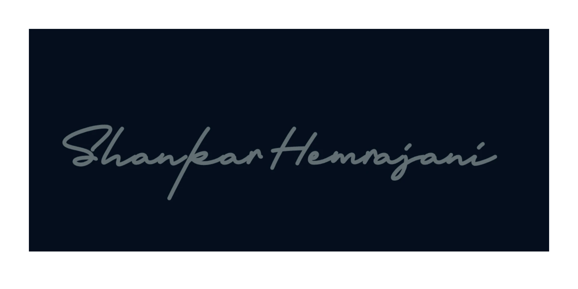 Shankar Hemrajani signature